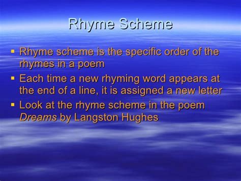 Dream Near Rhymes at Bryan Hanes blog