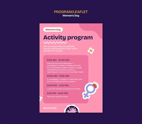 Modèle de conception du programme de la journée de la femme | PSD Gratuite