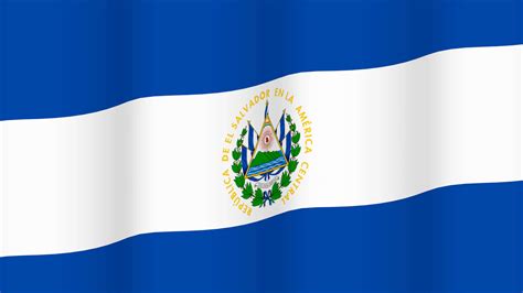 Full Screen waving flag of El Salvador 47068997 Stock Video at Vecteezy
