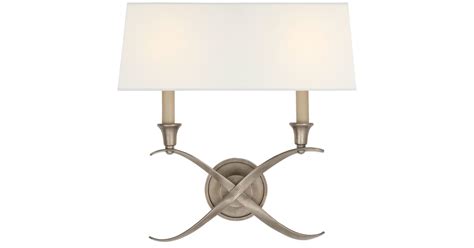 Visual Comfort CHD 1191AN-L Cross 2 Light 15" Tall Wall Sconce | Build.com