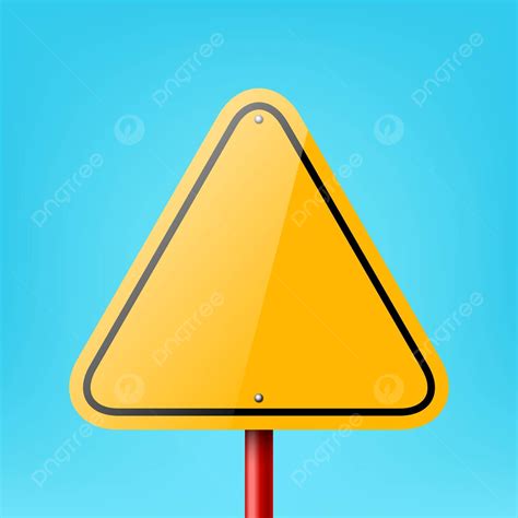 Yellow Triangle Road Sign