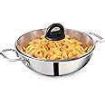 The Indus Valley Triply Stainless Steel Kadai With Glass Lid|Medium 23 ...