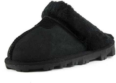 Buy CLPP'LI Womens Slip on Faux Fur Warm Winter Mules Fluffy Suede ...