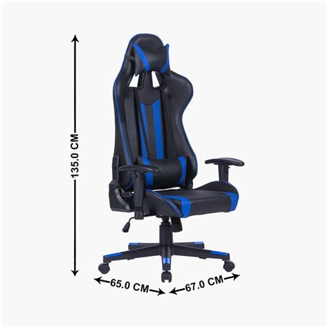 Buy Champion Buddy Faux Leather High Back Gaming Chair - Black and Blue ...