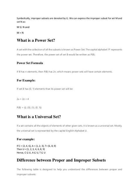 Image result for Example of an Improper Subset