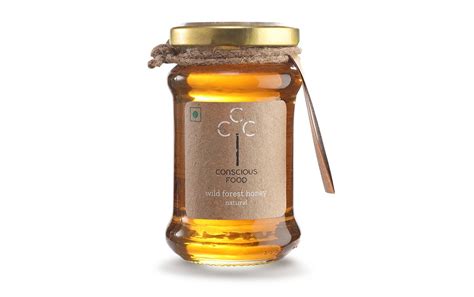 Conscious Food Wild Forest Honey Natural Glass Jar 200 grams - GoToChef