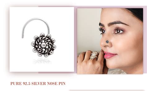 Buy Unniyarcha Oxidised Nose Pin For Women & Girls, With Certificate of ...