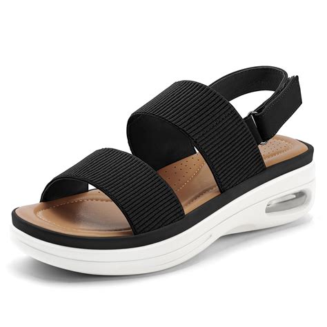 mysoft Women's Walking Sandals Comfortable Air Cushion Platform Elastic ...