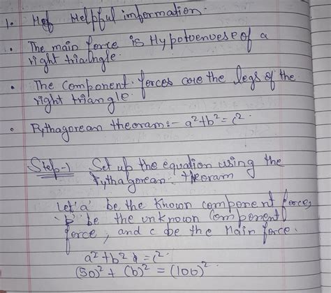 100n force is the main force and 50n is one of it's component, find the ...