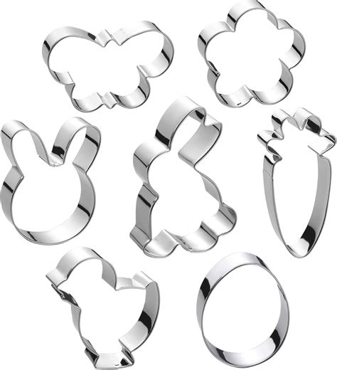 Buy Easter Cookie Cutter Set - 7 piece - Egg, Carrot, Bunny, Flower ...