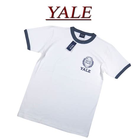 【楽天市場】【3サイズ】 jg191 新品 YALE イエール大学 カレッジプリント 半袖 リンガーTシャツ YALE-078 メンズ ...