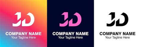 Lettera JD Logo colorato Logo | Vettore Premium