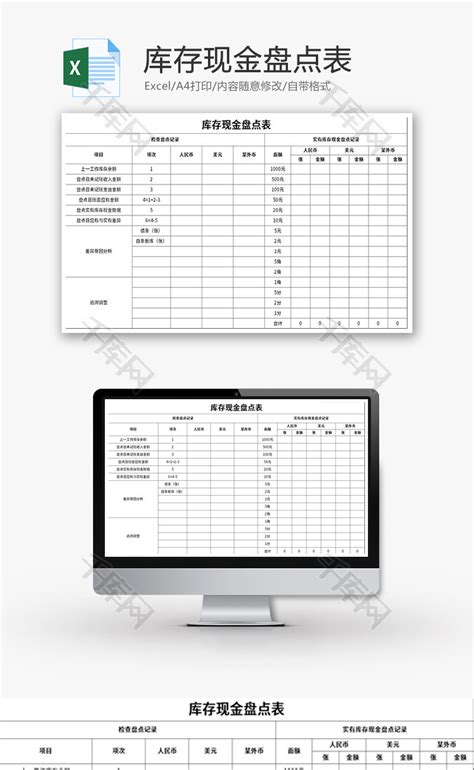 单位办公用品盘点表Excel模板_单位办公用品盘点表Excel模板下载_仓储购销 > 库存管理-脚步网