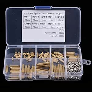 ATORSE® 270Pcs/Set M2 3-25Mm Male to Female Brass PCB Standoff Screw ...