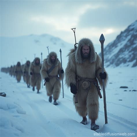 Early Homo sapiens migration through Bering Strait | Stable Diffusion Online