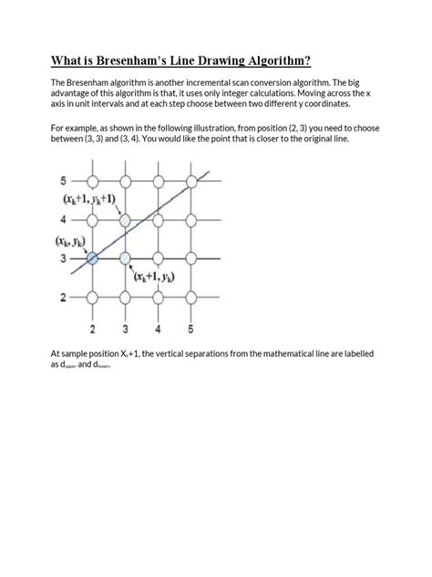 Image result for Bresenham Line Drawing Algorithm PDF