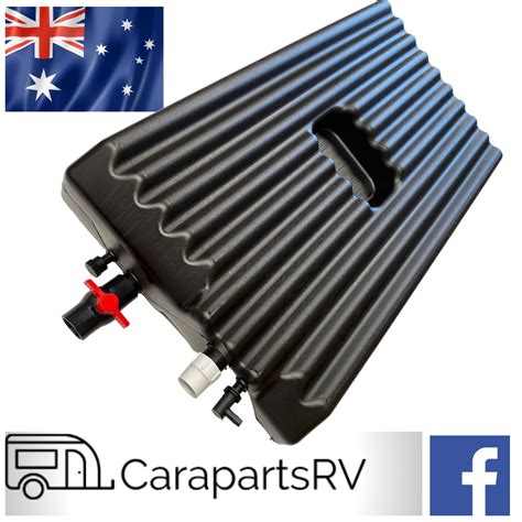 CAMEC UNIVERSAL CARAVAN 110 LITRE GREY WATER TANK WITH FITTINGS INCLUDED.