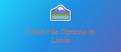 Image result for Fstab Syntax