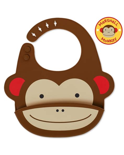 Buy Skip Hop Zoo Fold & Go Silicone Bib Monkey - Feeding Accessory For ...