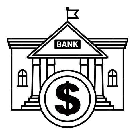 Bank Clipart Black And White