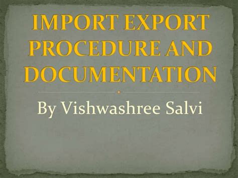 Import Export Documentation 的图像结果