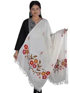 Buy Exotic India Women's Wool Stole (SHZ84_Summer Melon_Free Size) at ...