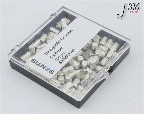 27575 SANTIS ANALYTICAL TIN CAPSULES FOR SOLIDS, 5X9MM (LOT OF 100)(NEW ...