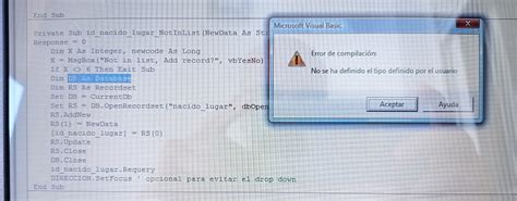 Image result for Error De Compilacion Visual Basic