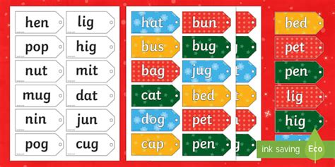 CVC Real and Nonsense Words Present Sorting Activity