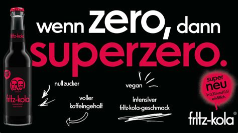 Attacke auf Coca-Cola: Fritz-Kola launcht zuckerfreie Variante "Superzero"