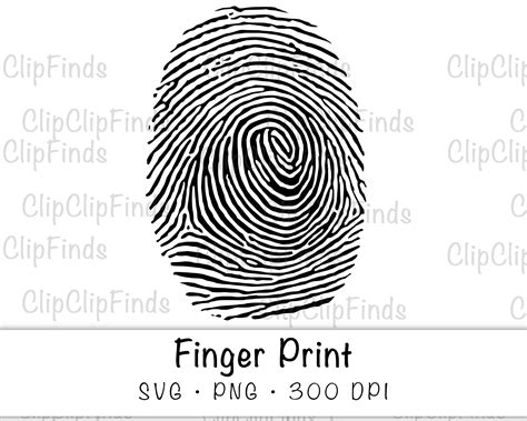 Fingerprint SVG and PNG Transparent Background Clip Art | Etsy