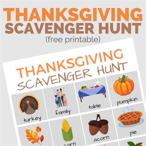 Printable Thanksgiving Scavenger Hunt - Toddler Approved