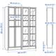 BILLY / OXBERG bookcase with panel/glass doors, white/glass, 160x30x202 ...