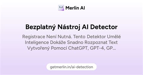 Bezplatný nástroj AI Detector & AI Checker