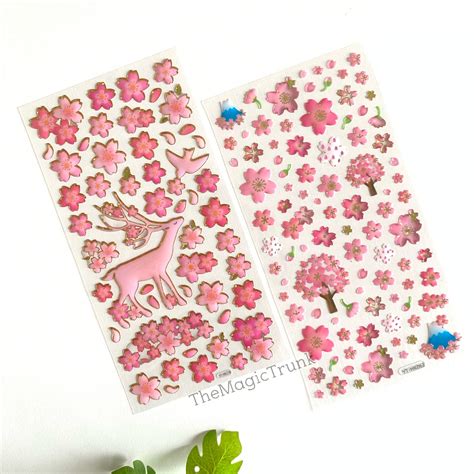 Cherry Blossom Stickers ( 1 Sheet ) – The Magic Trunk