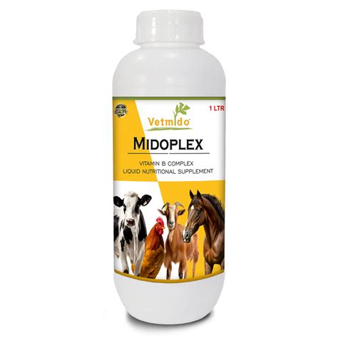 VETMIDO MidOplex - Vitamin B Complex Liquid Supplement for Cattle ...