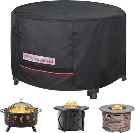 Amazon.com : Rilime Fire Pit Cover,32in Round Propane Firepit Cover for ...