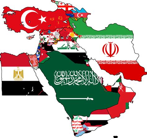 Flag-Map of Middle East and Caucasus (de facto) by nguyenpeachiew on DeviantArt