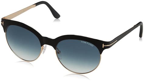 Buy Tom Ford UV Protected Black Oval Half rim Sunglasses for Women ...