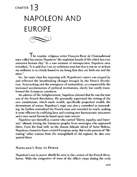 Napoleon and Europe - CHAPTER 'I 3 NAPOLEON AND EUROPE I he royalist ...