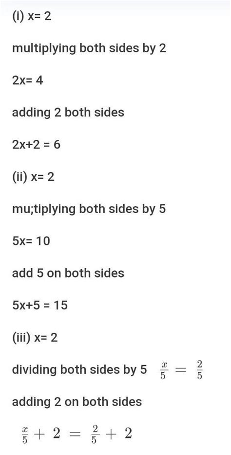 b)Construct 3 equations starting with x=2 - Brainly.in