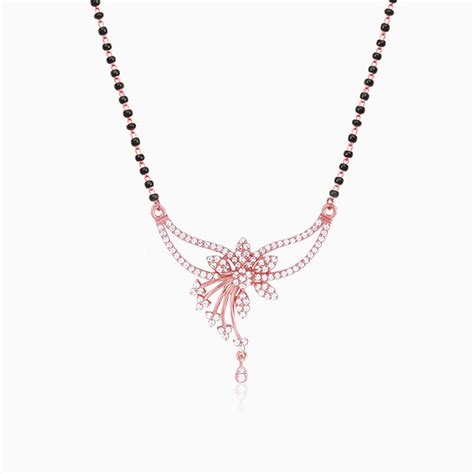Rose Gold Floral Love Bond Mangalsutra – GIVA Jewellery – GIVA