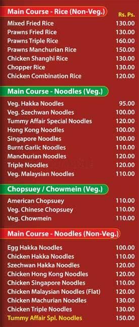 Menu at The Tummy Affair, Vasai, SIDDHIVINAYAK HEIGHTS
