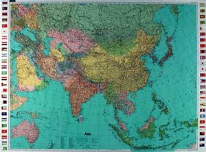 Asia Wall Map 的图像结果