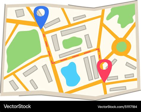 Geography map cartoon Royalty Free Vector Image