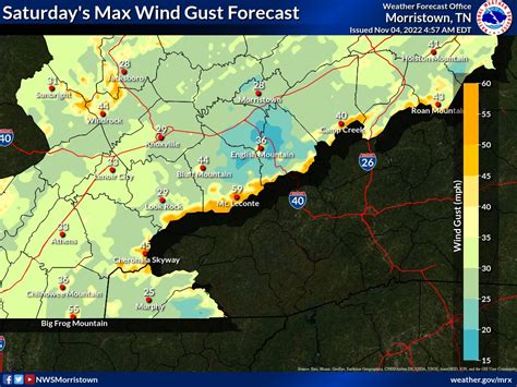 60 MPH Gusts Possible In Mountains Saturday - WGRV.com