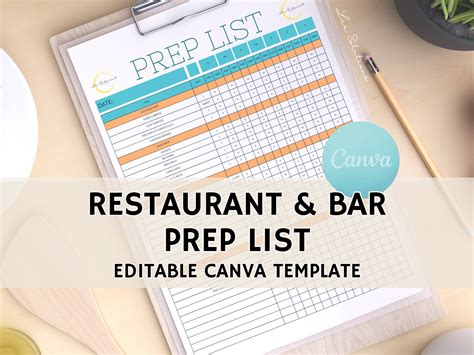Free Kitchen Prep List Template - prntbl.concejomunicipaldechinu.gov.co