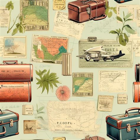 Seamless Travel Objects Background Free Stock Photo - Public Domain ...