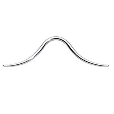 Surgical Steel Mustache Septum Ring 16 or 14 Gauge 40 MM Long - Walmart.com