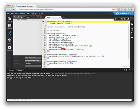 Debugging Node.js 的图像结果